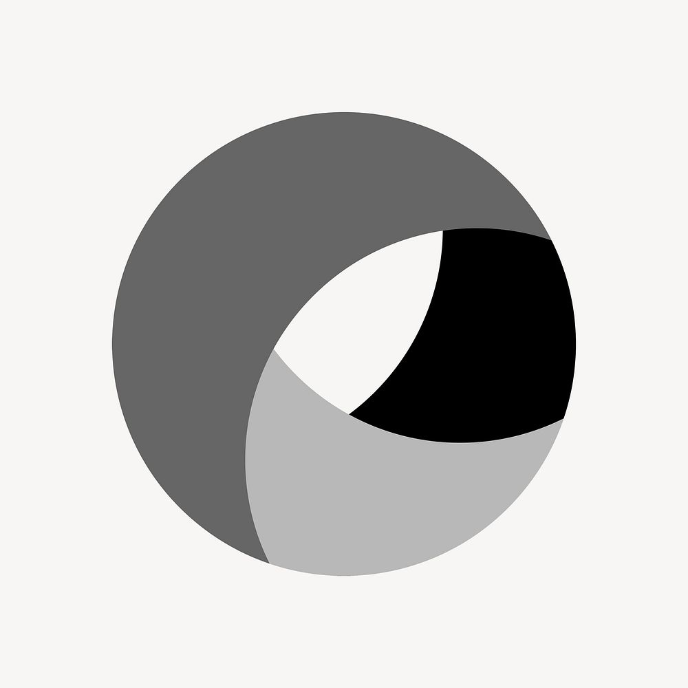 Black circle logo element, modern design for business psd