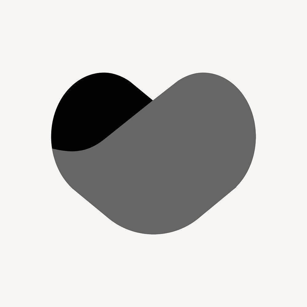 Black business logo element, modern design psd