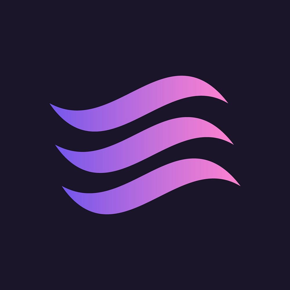 Purple business logo element, modern design vector