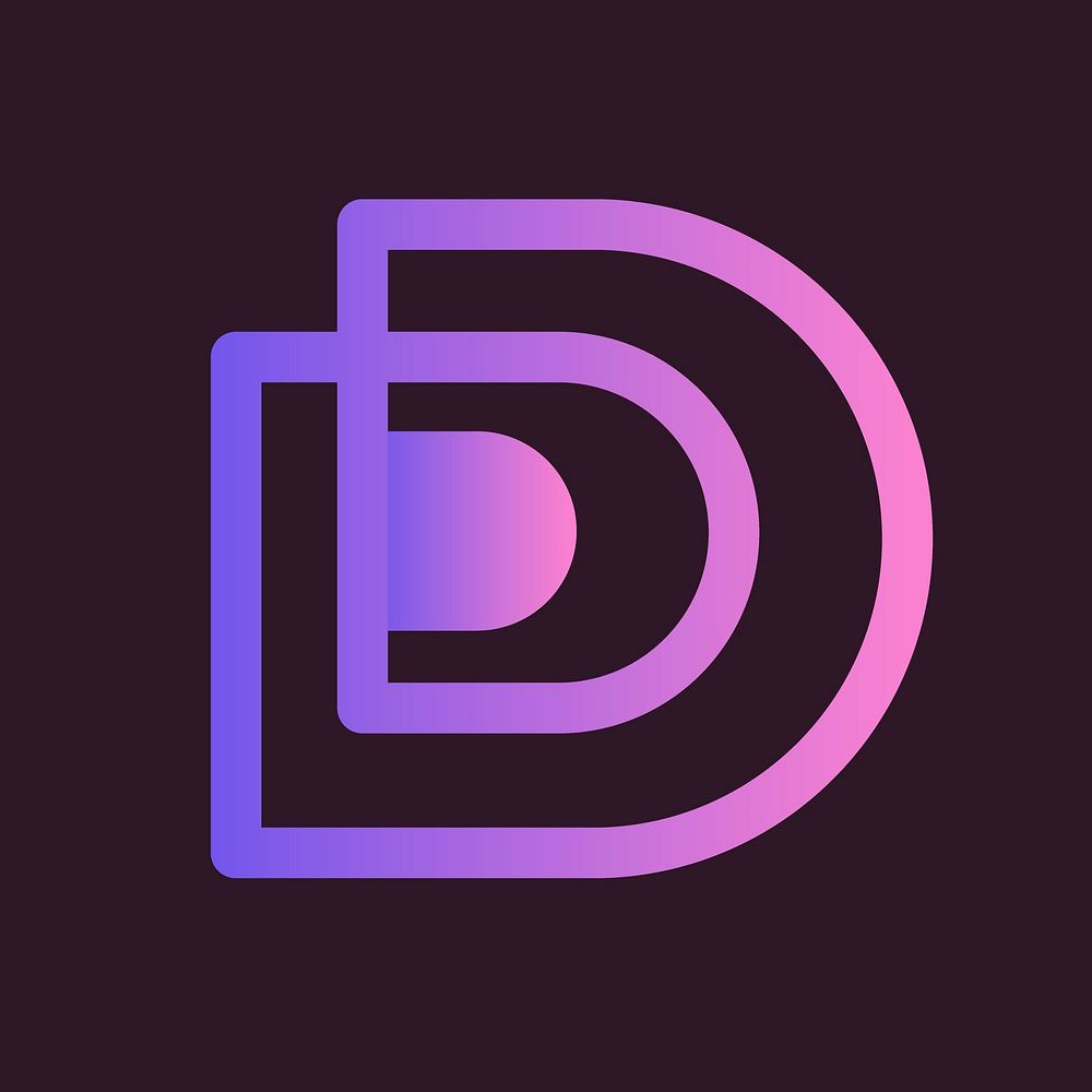 Purple geometric business logo element, modern design vector