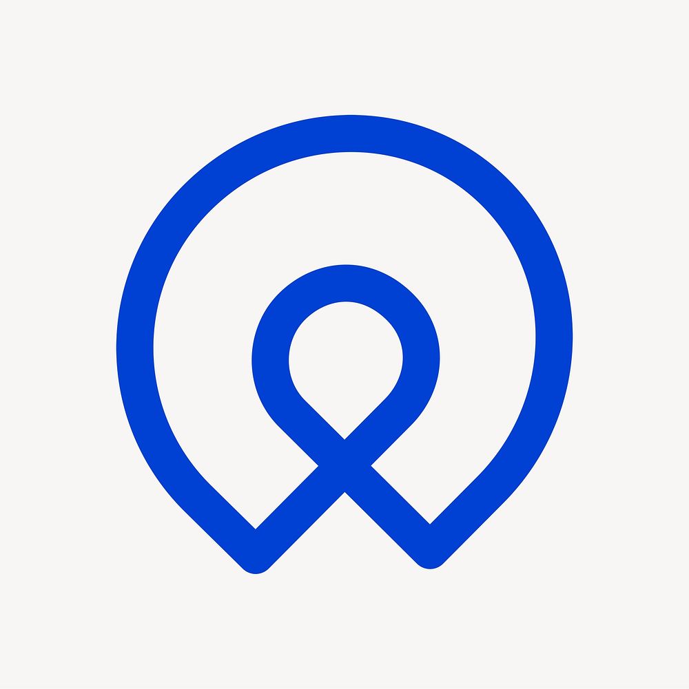 Abstract blue business logo element, modern design psd