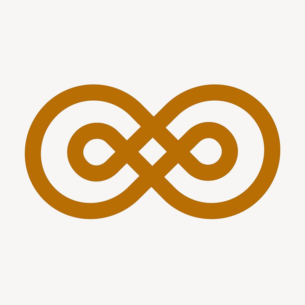 Brown geometric business logo element, modern design vector