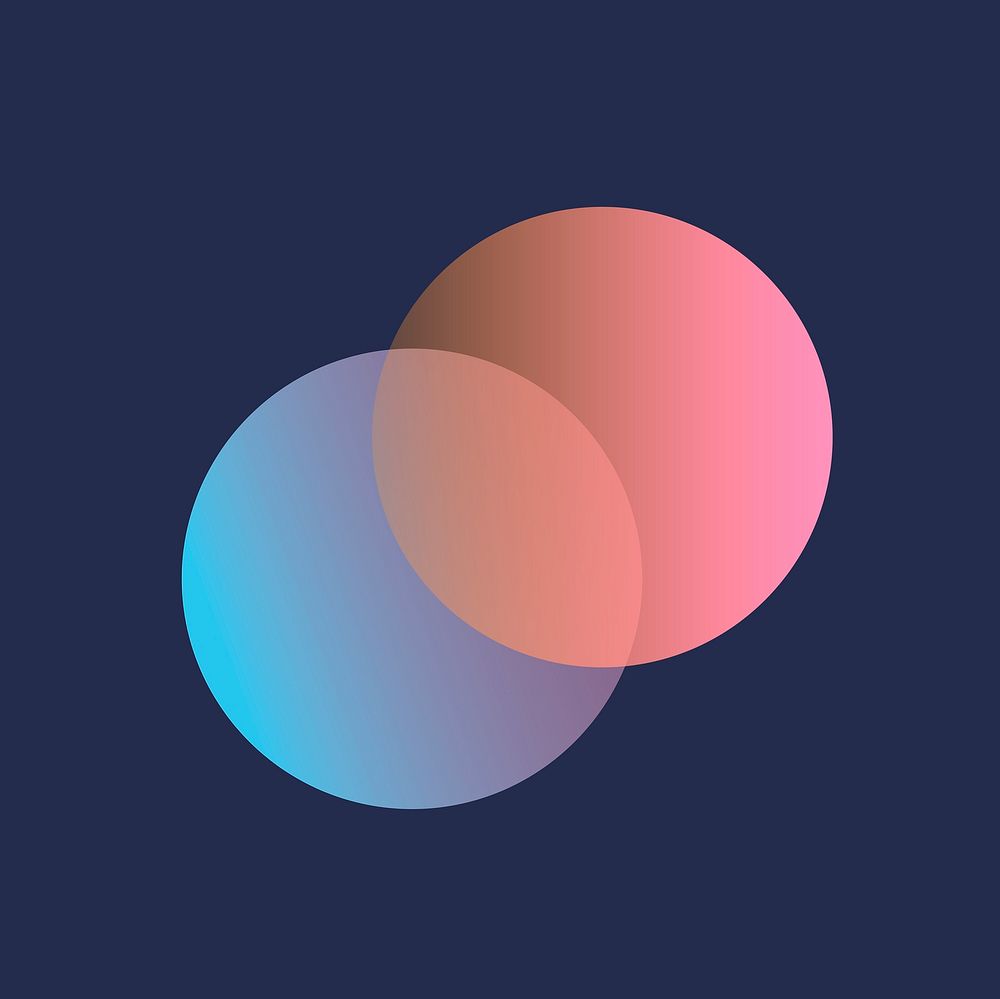 Gradient round badge, modern design for business