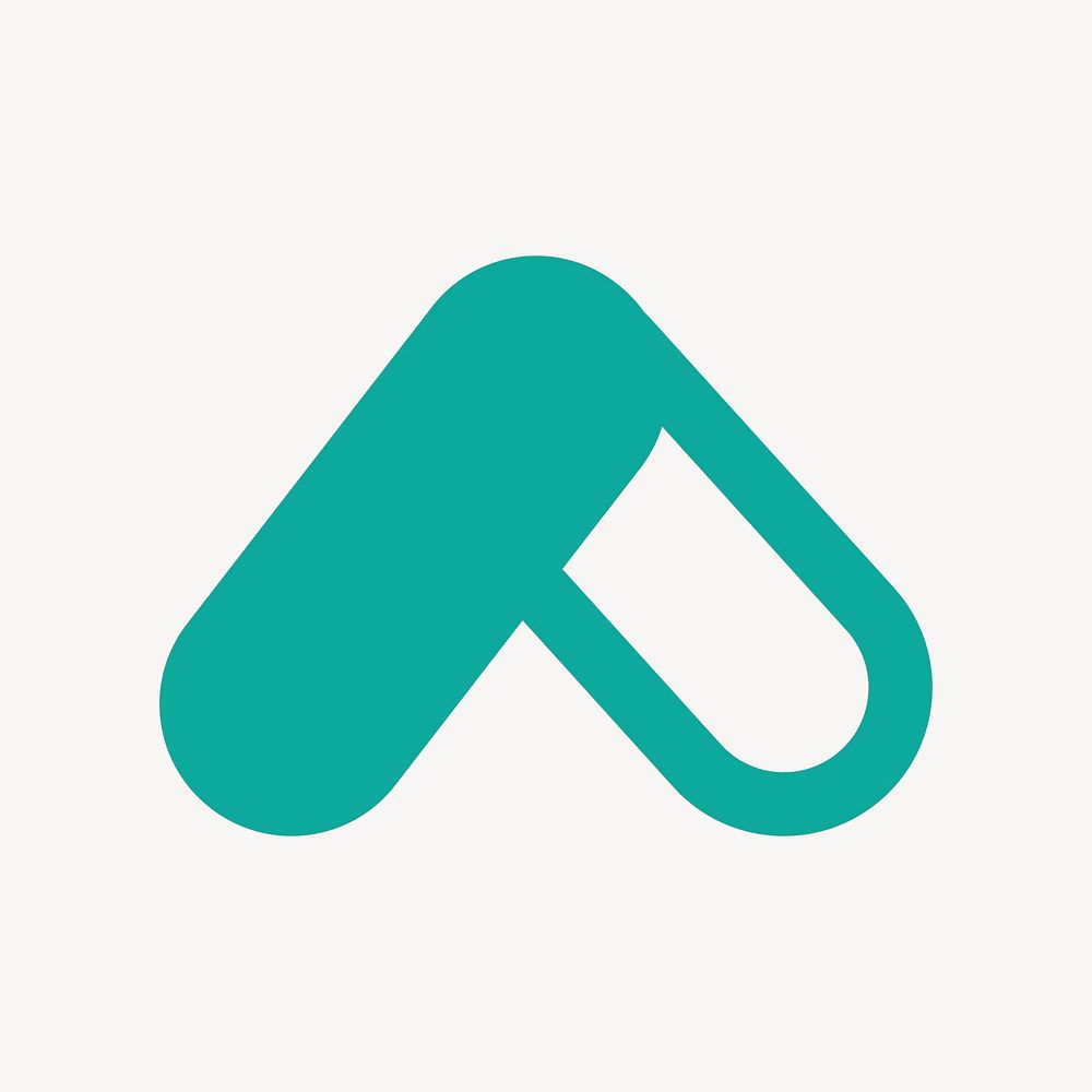 Teal triangle badge, modern design for business