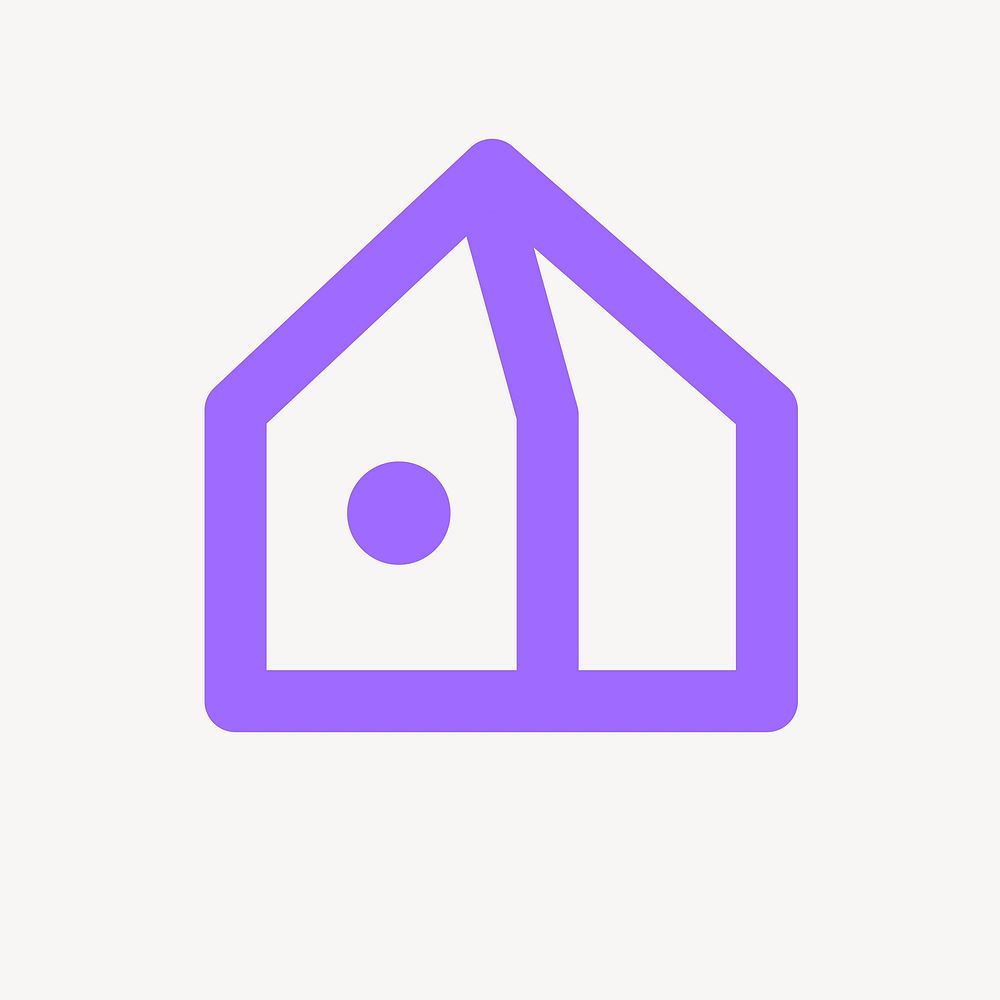 Purple abstract business logo element, modern design clipart vector
