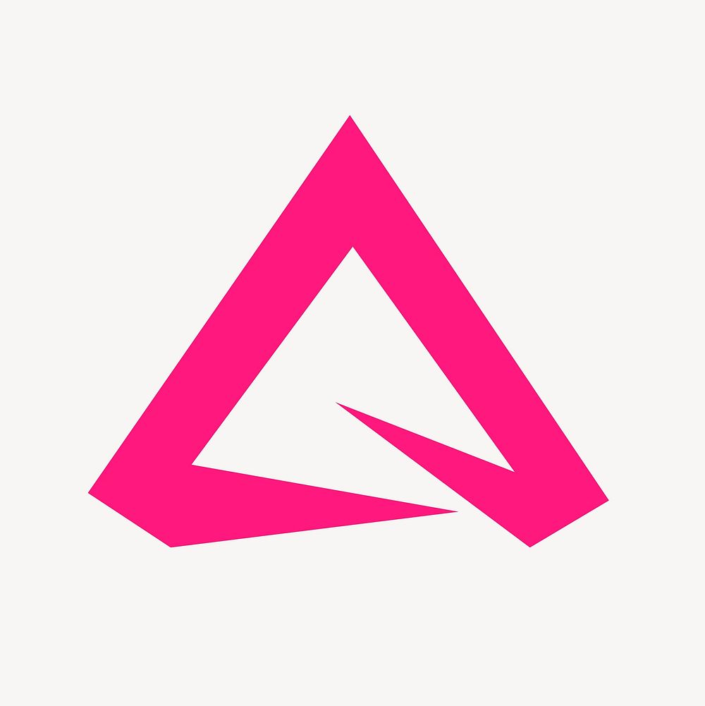 Pink triangle logo modern design for business vector