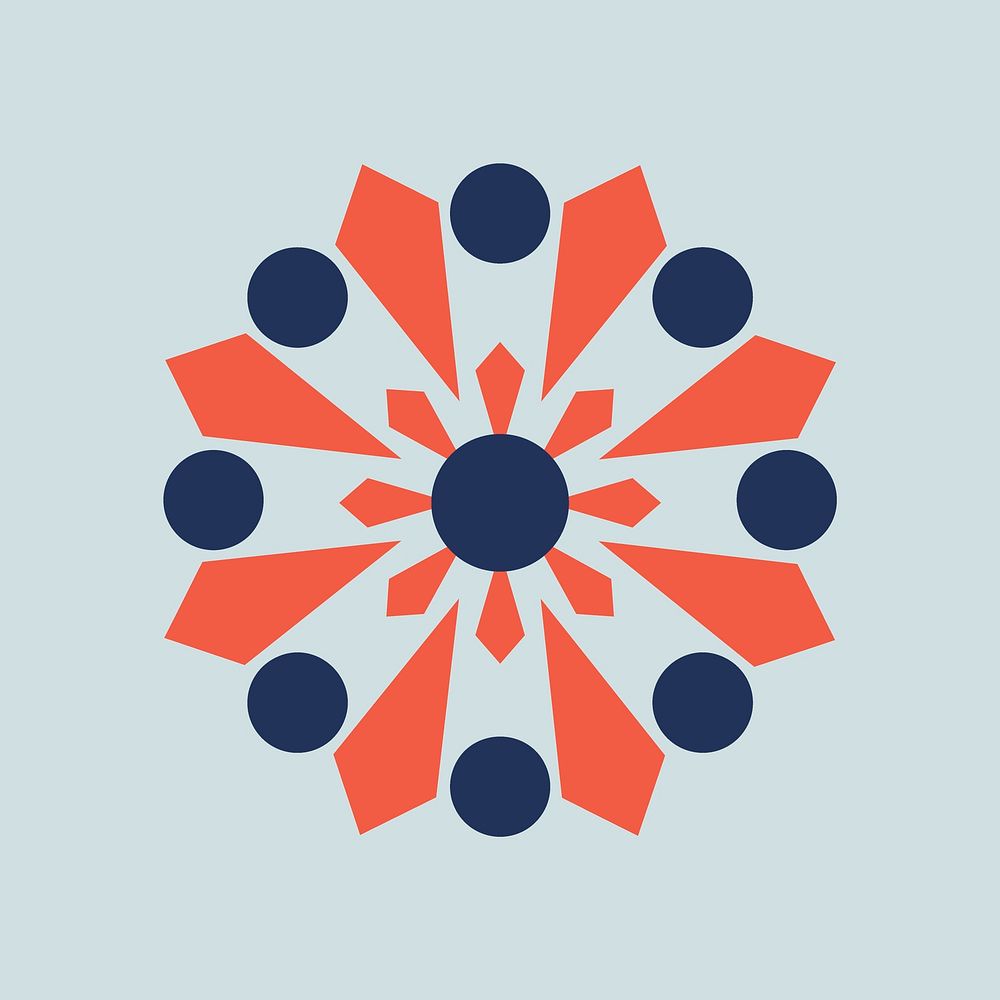 Colorful business logo element, floral design vector