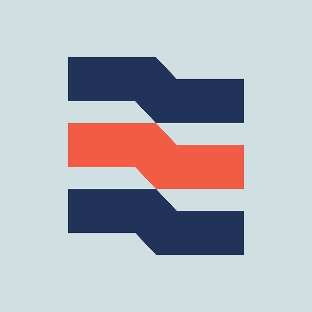 Geometric business logo element, modern design psd
