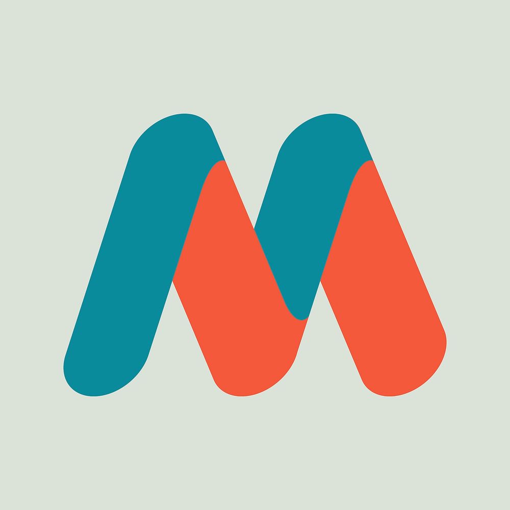 Abstract blue and orange badge, Free Photo rawpixel