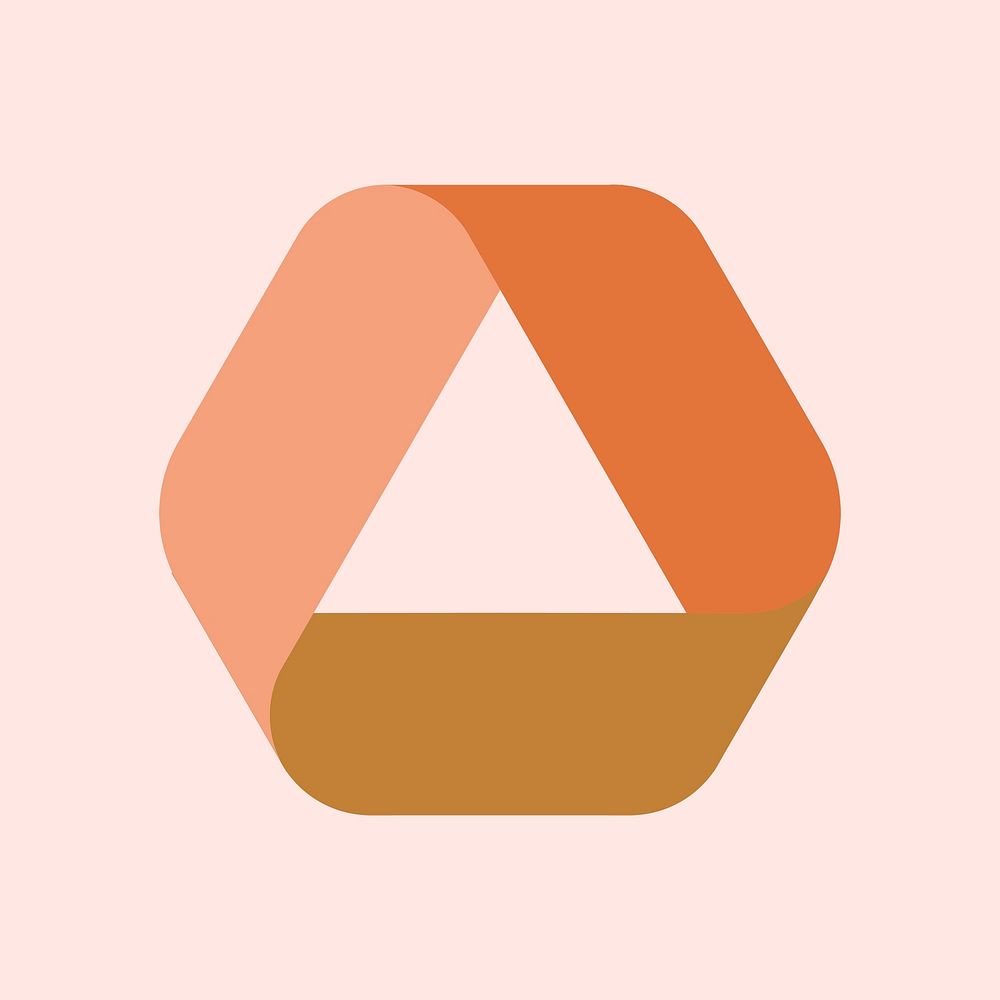 Triangle logo, aesthetic design for business psd