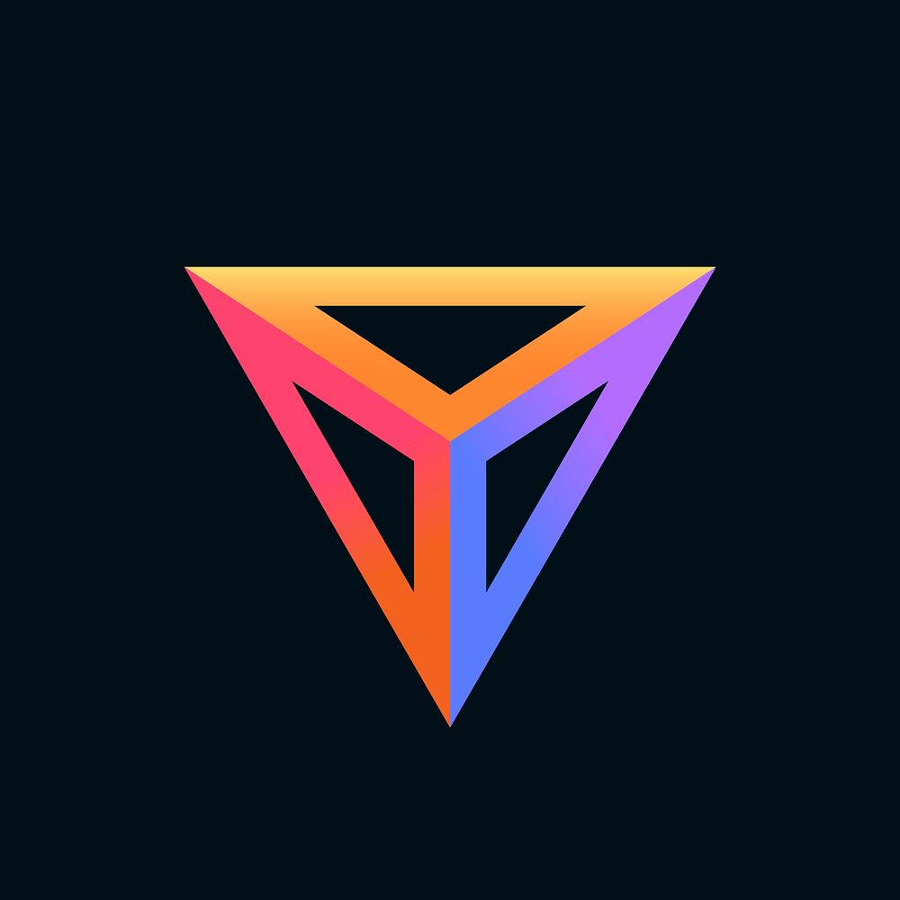 Triangle logo, modern design for business vector