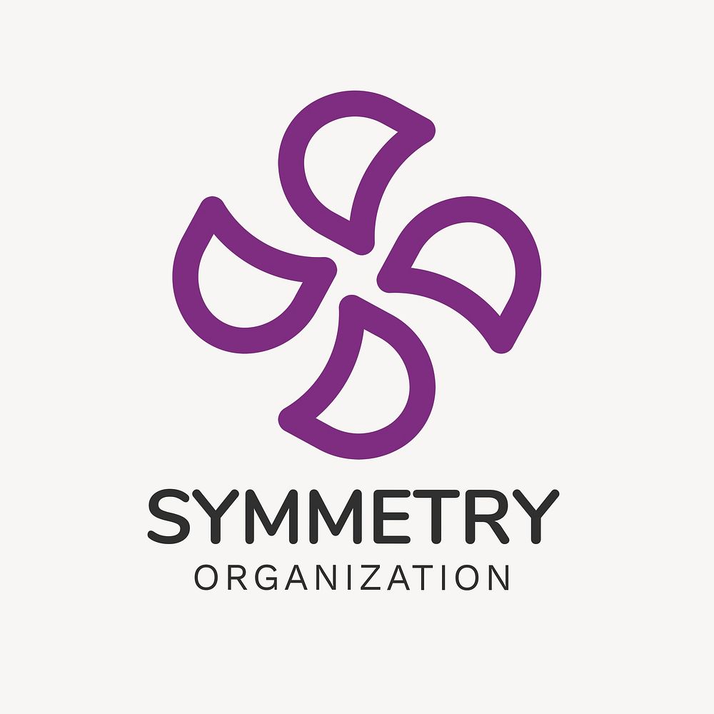 Business logo template, purple geometric shape psd