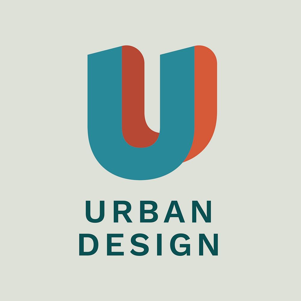 Modern business logo template, architecture design psd