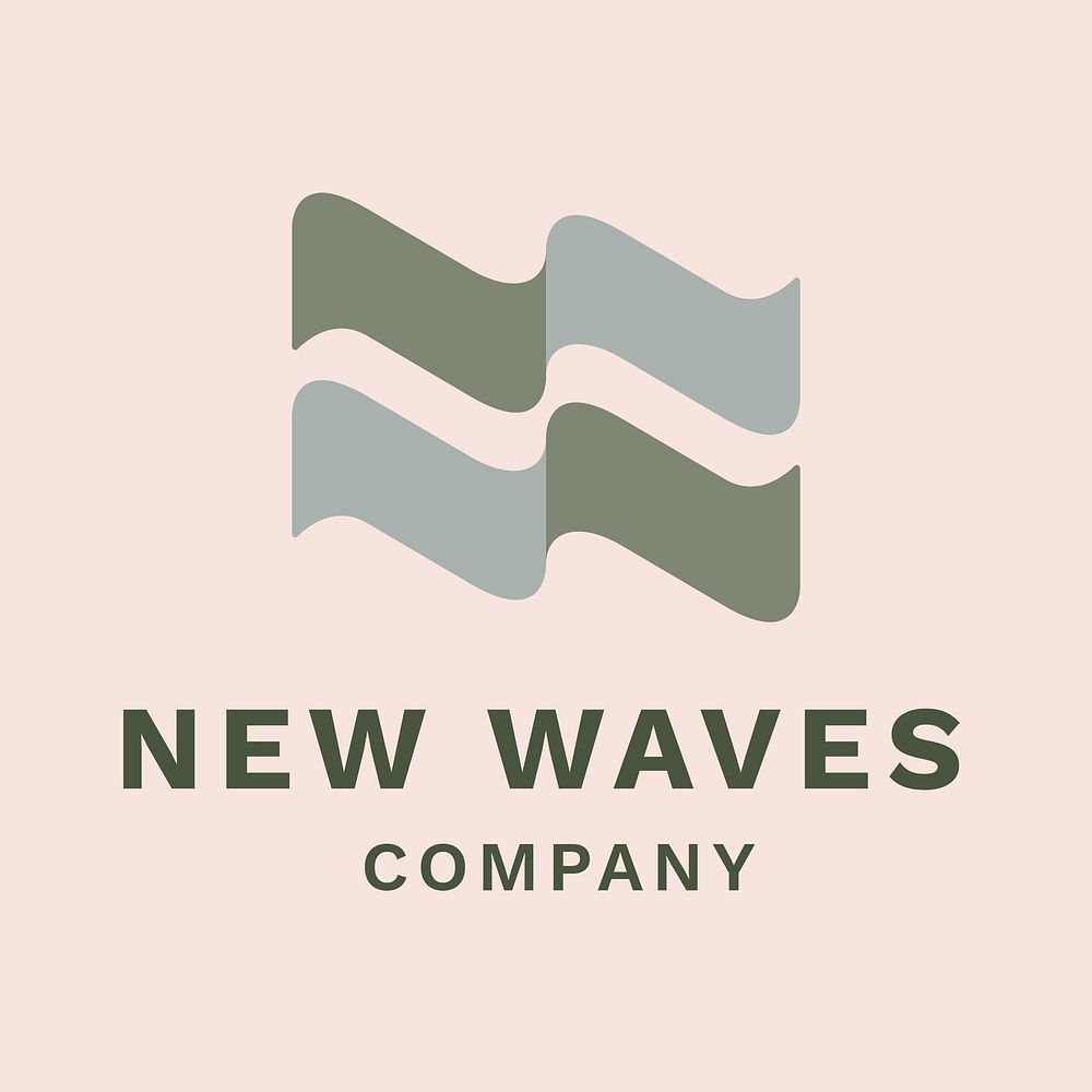 Professional business logo template, colorful geometric shape psd