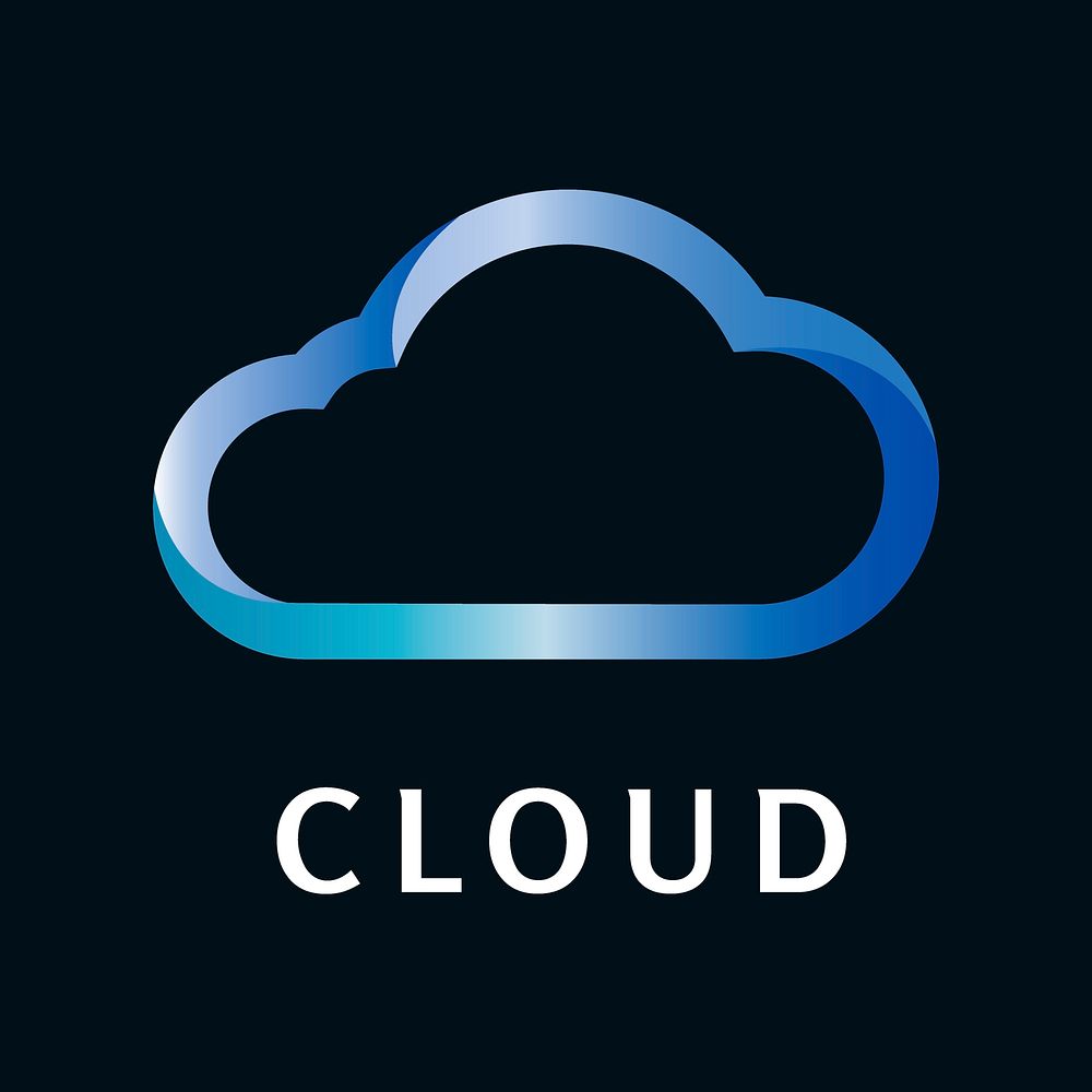Professional business logo template, cloud shape vector