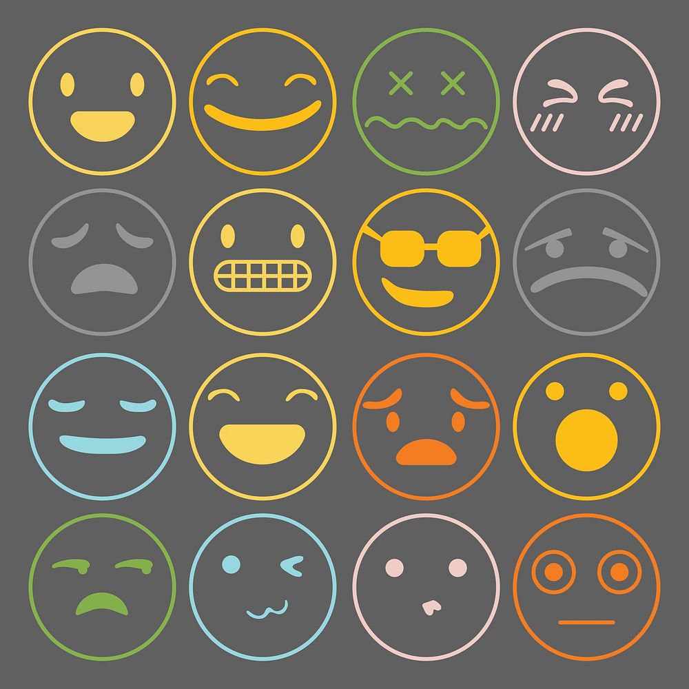 Set of emoji feeling expression | Free Vector - rawpixel