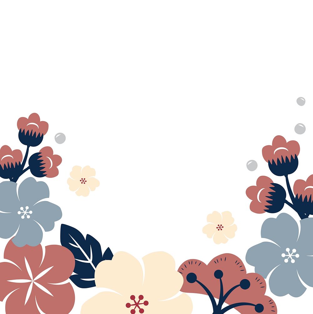 Colorful floral border background vector