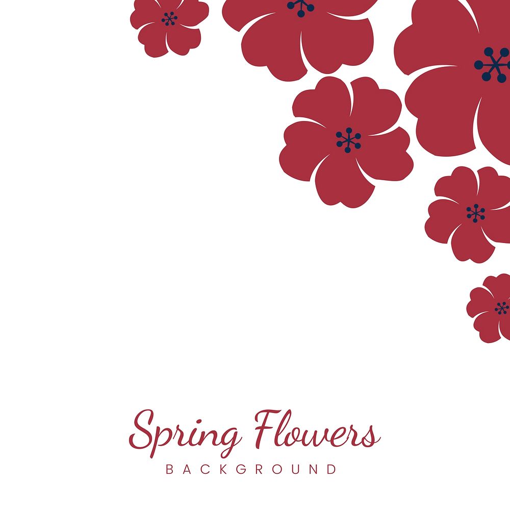 Colorful spring flowers border background vector