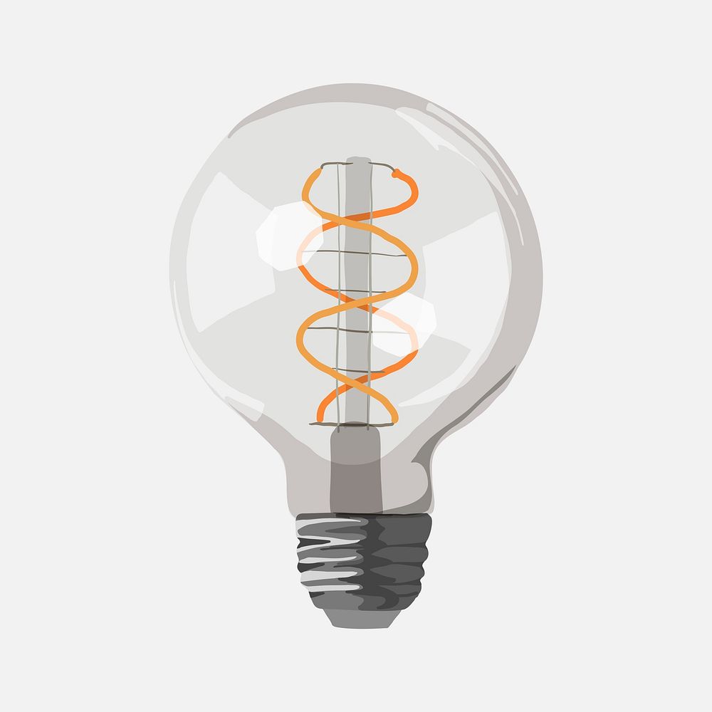 Light bulb sticker, business creative illustration vector