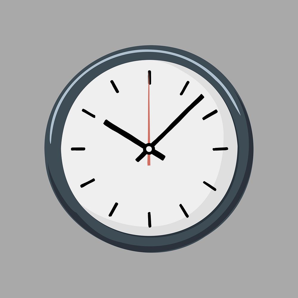 Clock sticker, business, time pressure concept psd