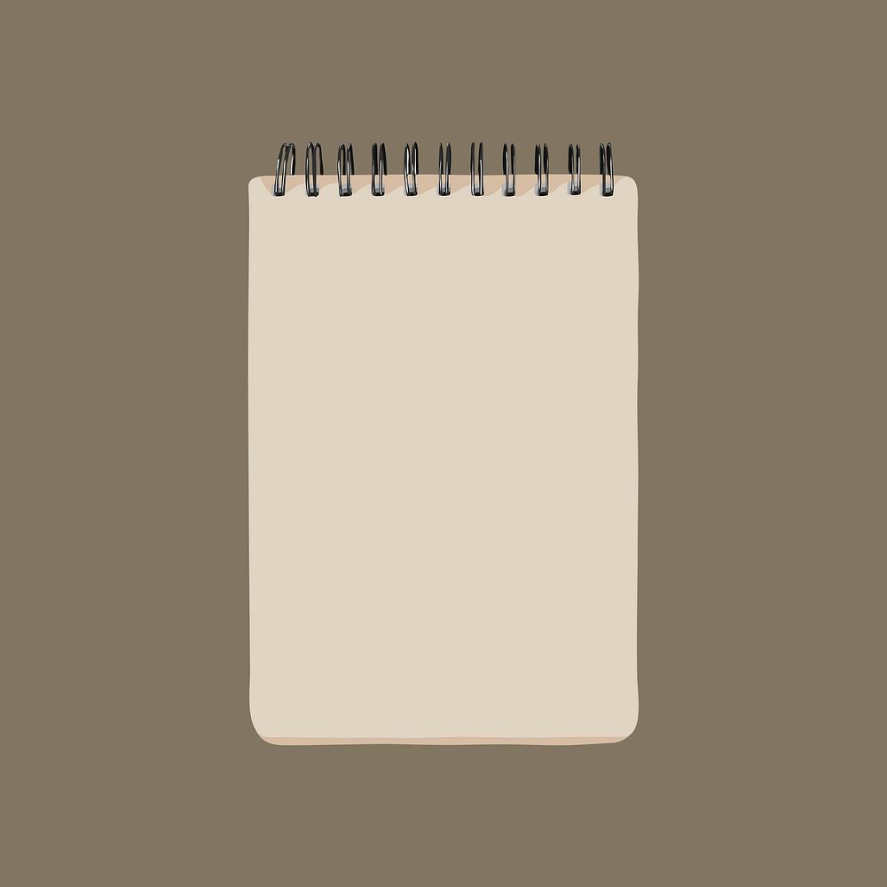 Notepad clipart, office supply illustration vector