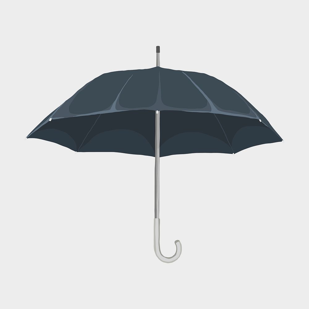 Blue umbrella clipart, realistic illustration