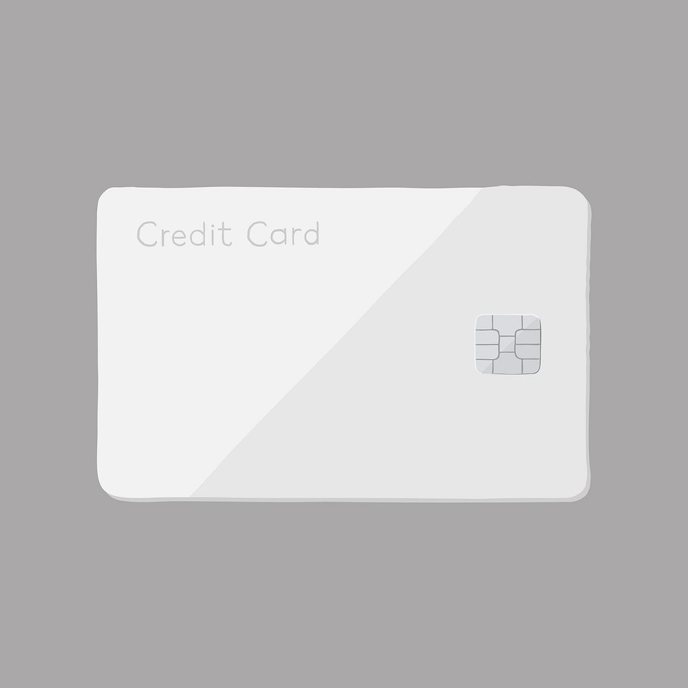 Credit card clipart, cashless payment, finance illustration