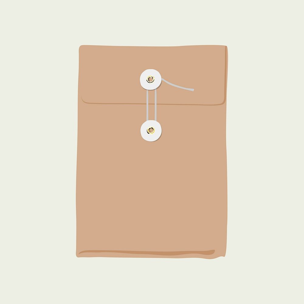 Document envelope clipart, office stationery vector