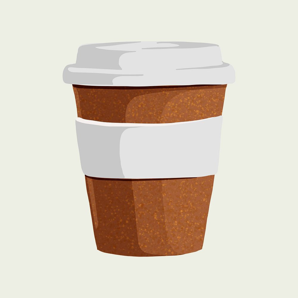 Paper coffee cup clipart, drink packaging vector
