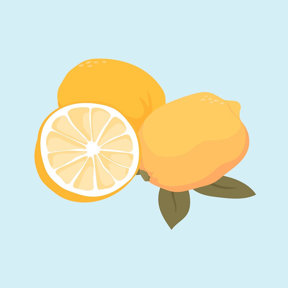 Lemons sticker, fruit illustration design | PSD Illustration - rawpixel