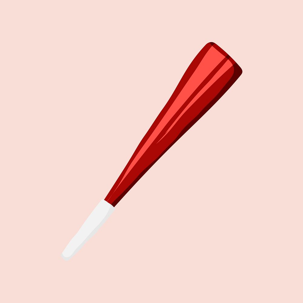 Red party horn, birthday element illustration design