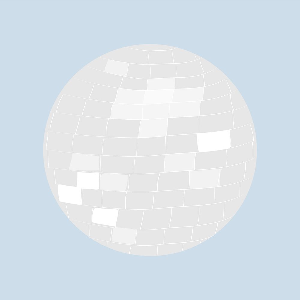 Disco ball, party element illustration design