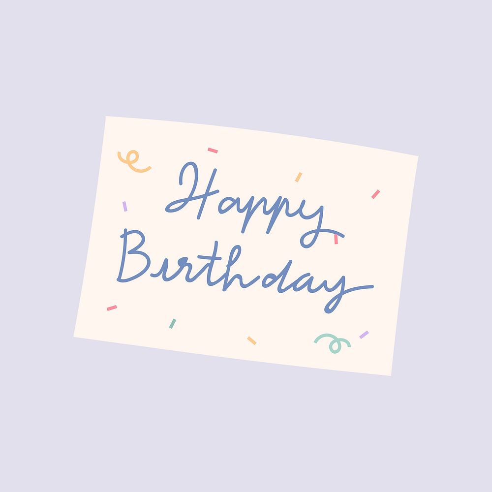 Birthday card, celebration illustration design psd