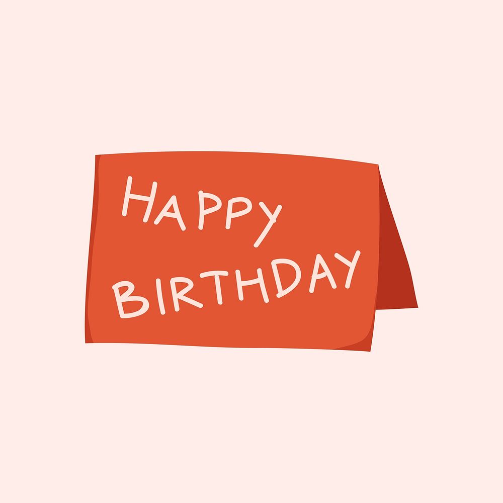 Orange birthday card, celebration illustration design