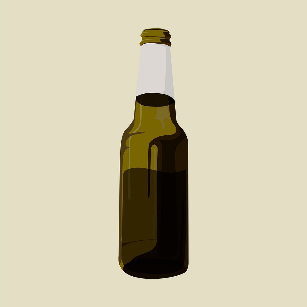 Beer bottle, drink illustration design