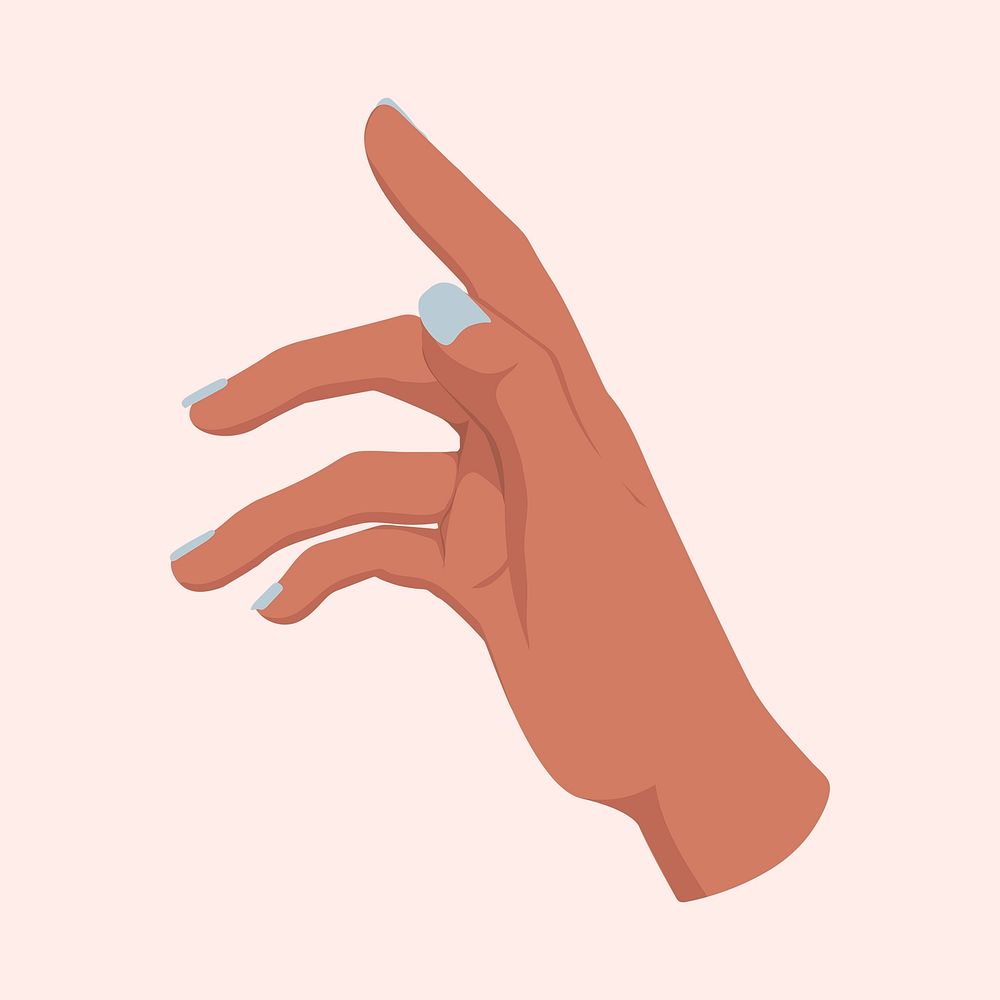 Hand gesture sticker, people illustration design psd