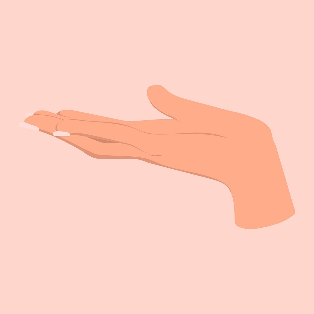 Hand gesture sticker, people illustration design vector