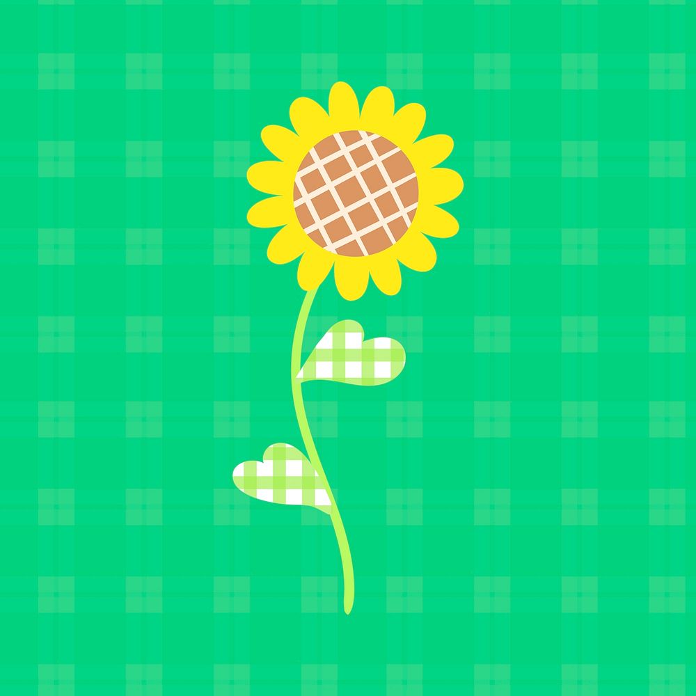 Pastel sunflower clipart, cute stickers for kids vector