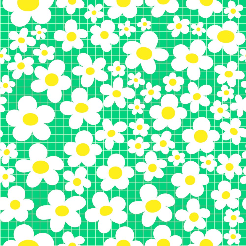 Floral gingham seamless background, cute | Premium Vector - rawpixel