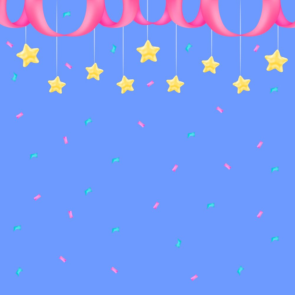 Star border Instagram post background, party design vector