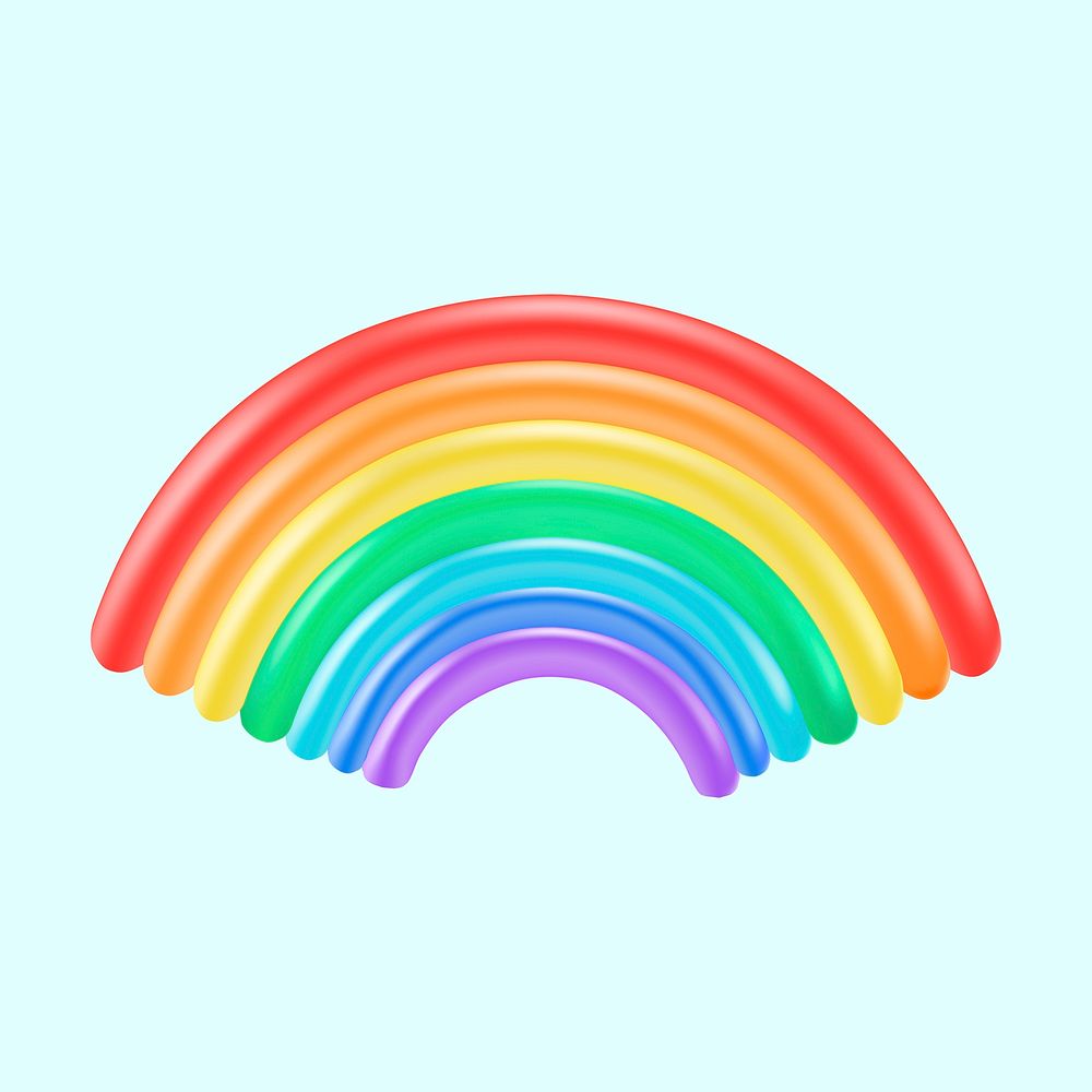 Rainbow balloon shape illustration
