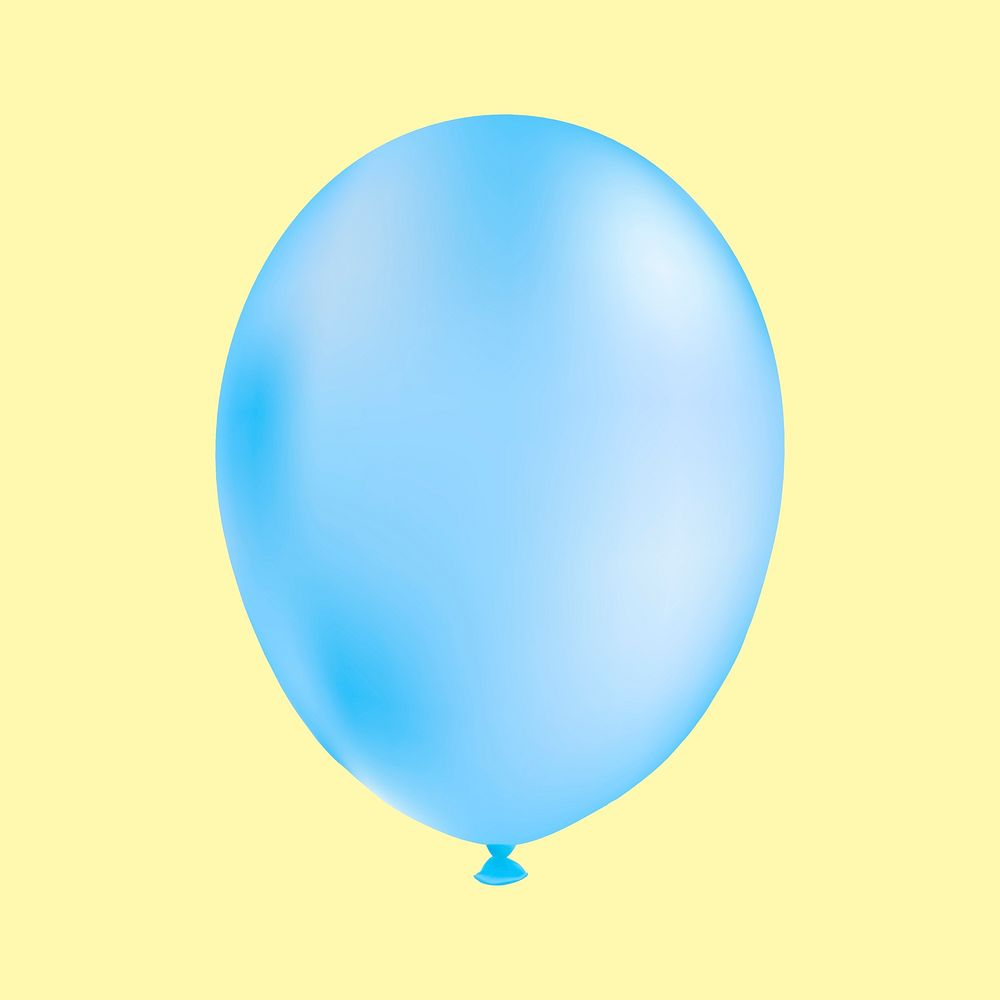 Blue balloon collage element vector