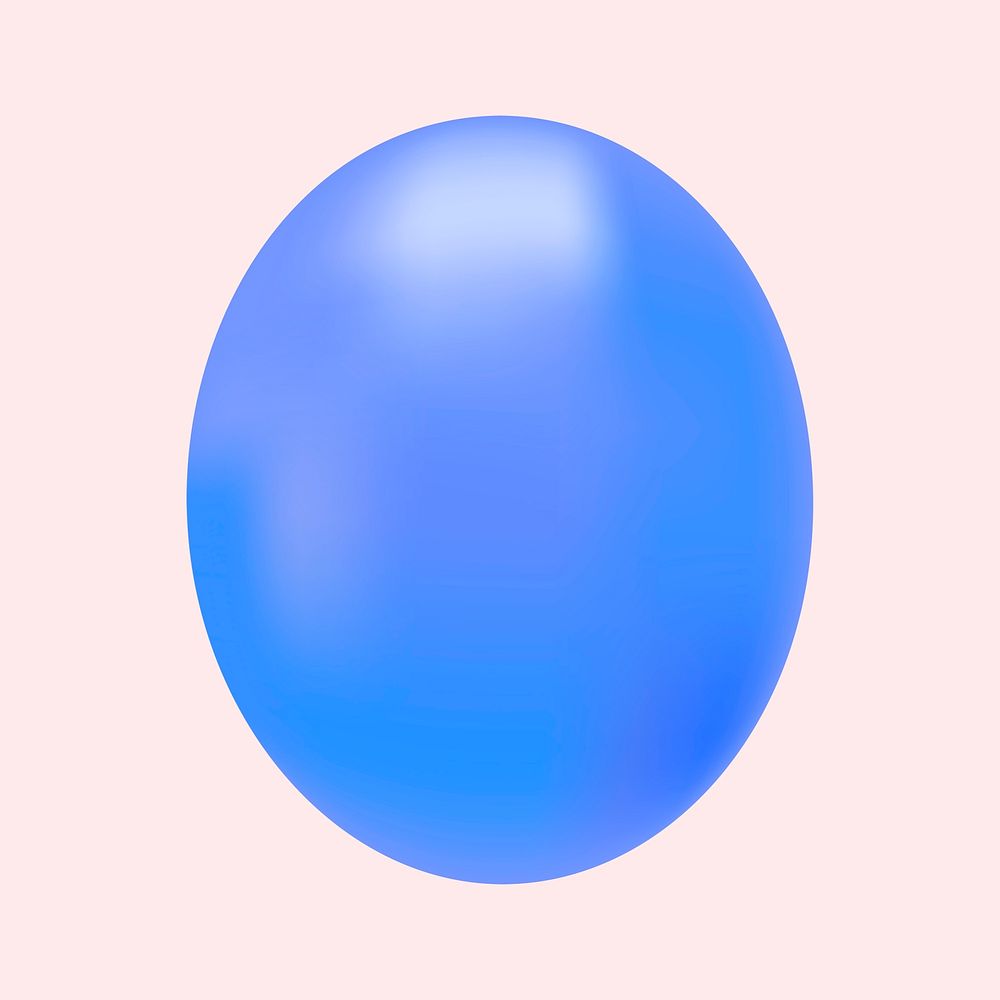 Blue balloon shape on pink