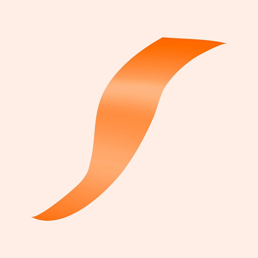 Festive orange party ribbon design