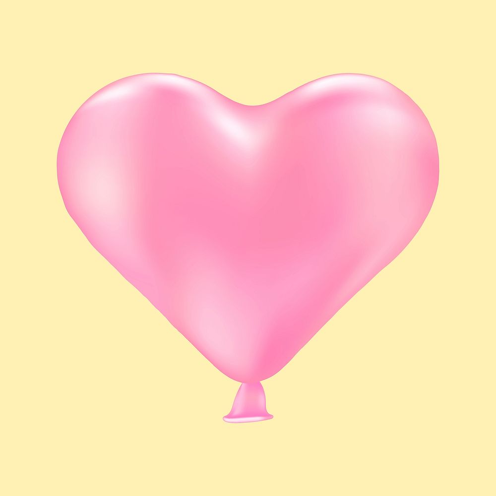 Pink Valentine's balloon illustration