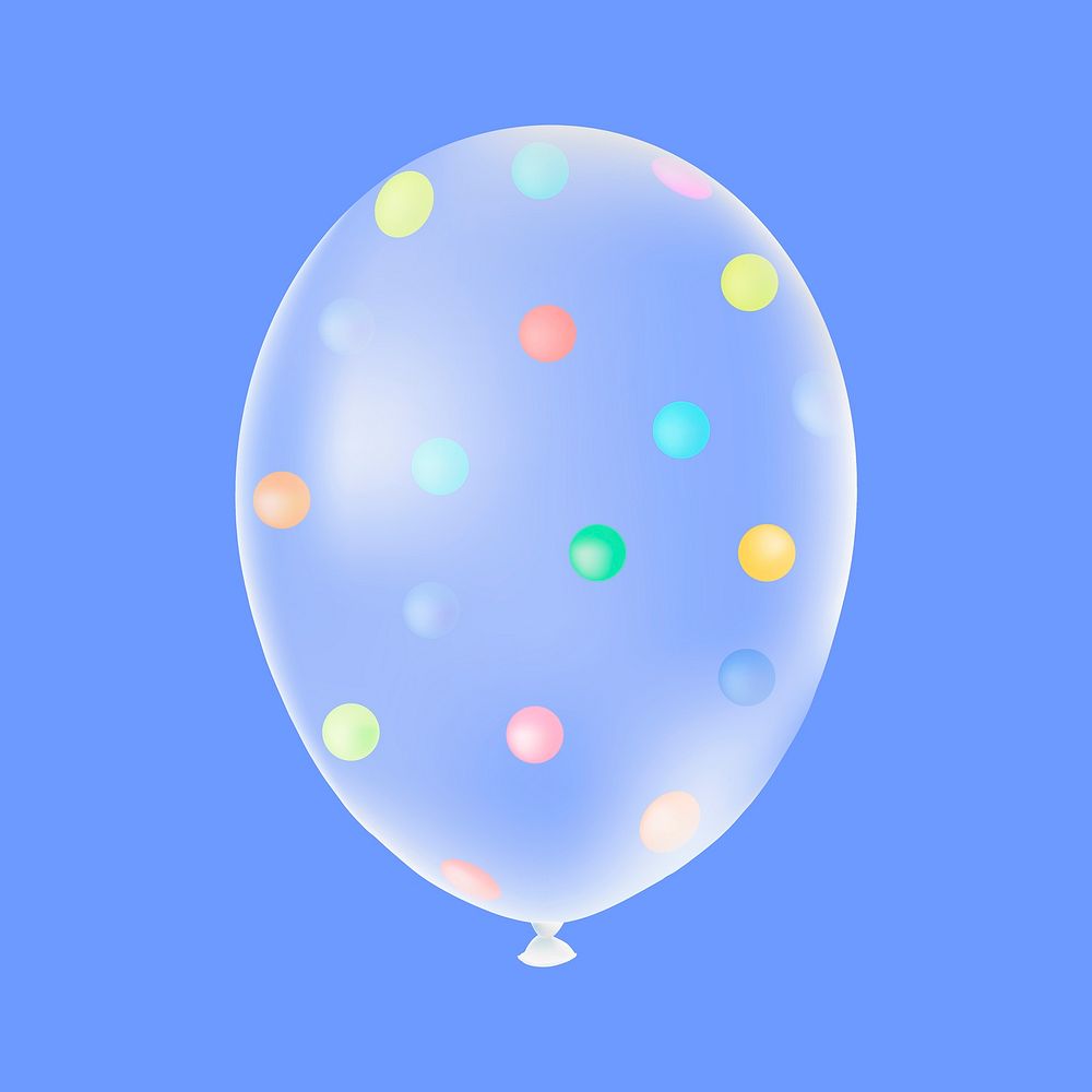 Polkadot balloon party illustration
