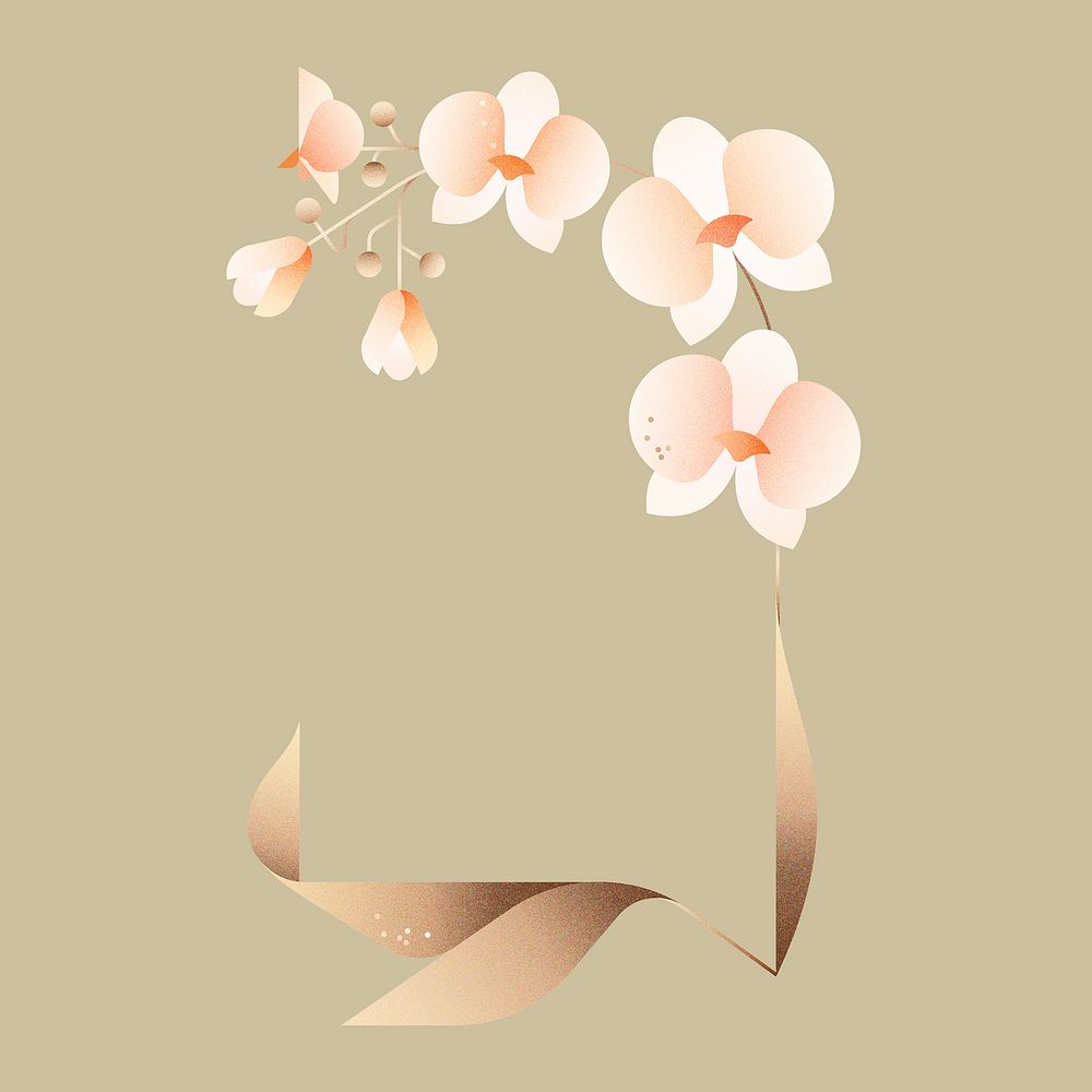 Geometric pink floral sticker design, flower illustration vector