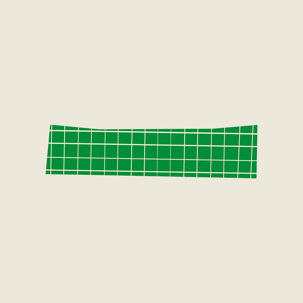 Green patterned minus sign collage element psd