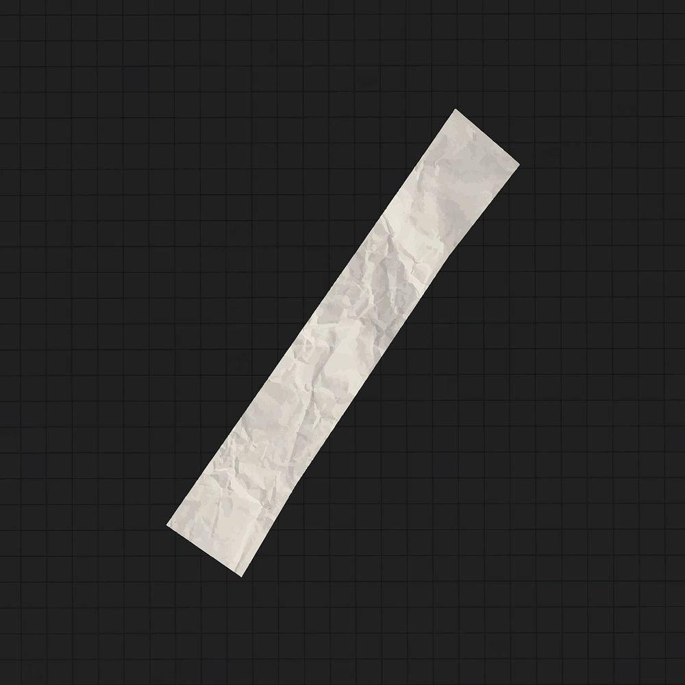 Slash sign, crumpled paper texture vector