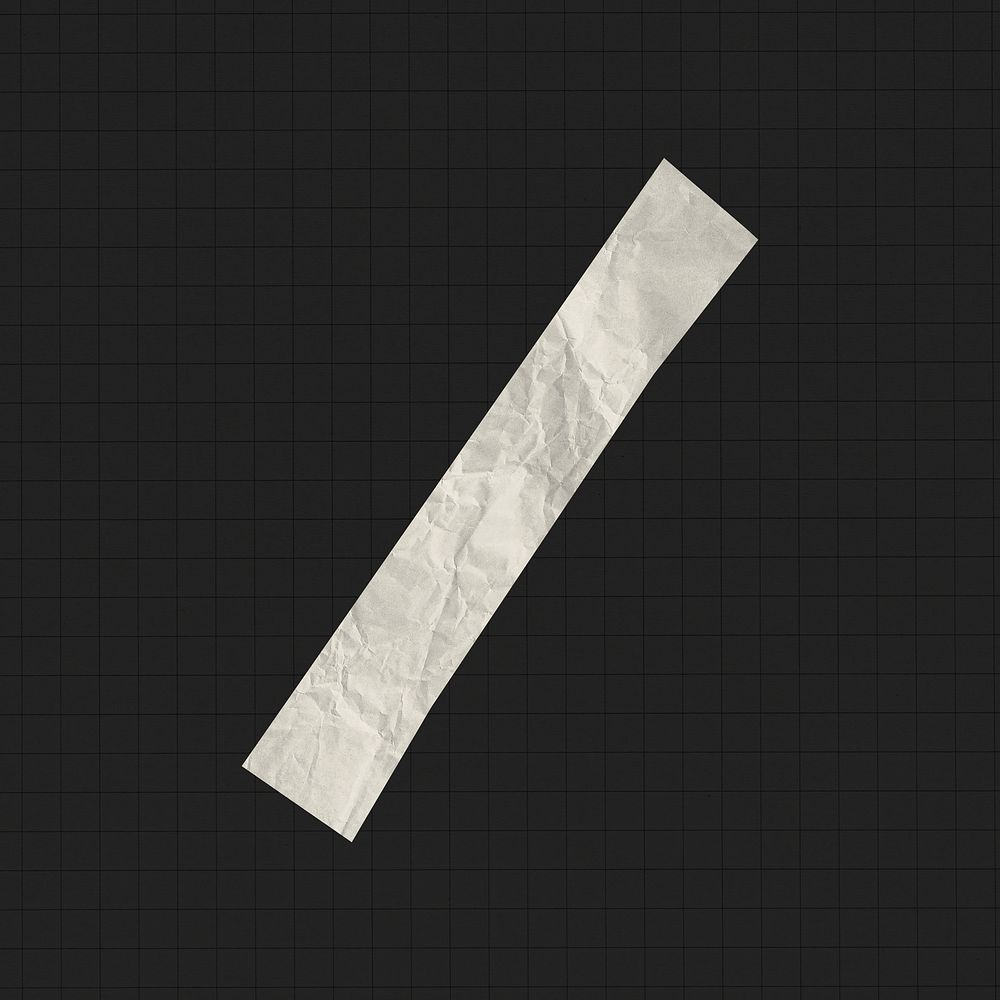 Slash sign design element, crumpled paper texture psd